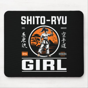 O Ryu Girl Precision And Style In Karate Design! Mouse Pad