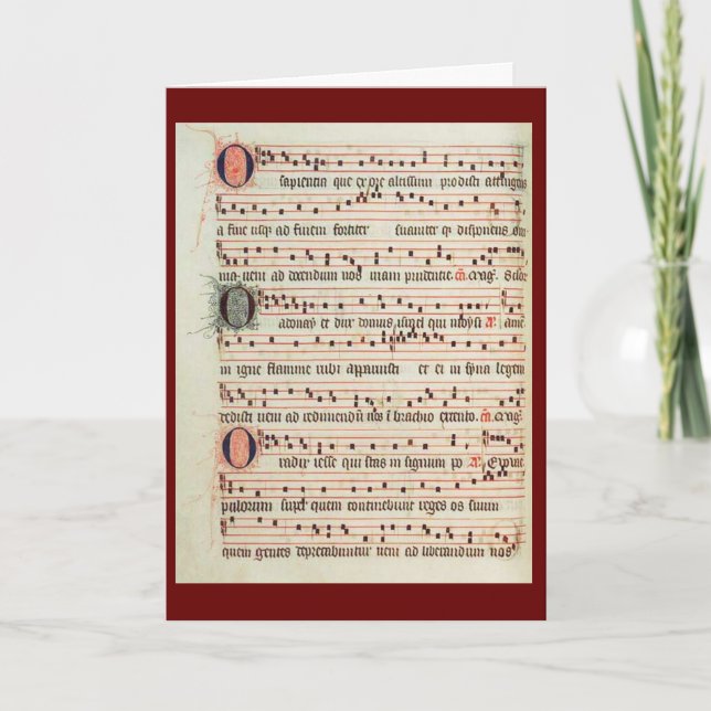 O Sapientia music Holiday Card (Front)
