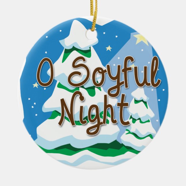 O Soyful Night Ceramic Tree Decoration (Front)