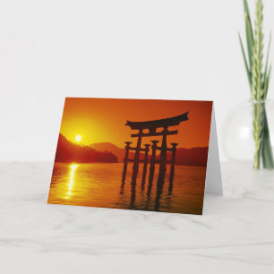 O-Torii Gate, Itsukushima shrine, Miyajima, Card