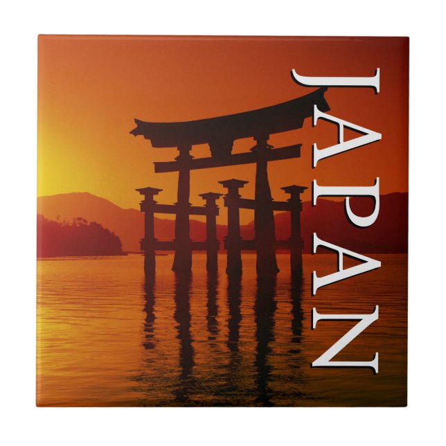 O-Torii Gate, Itsukushima Shrine | Miyajima, Japan Ceramic Tile (Front)