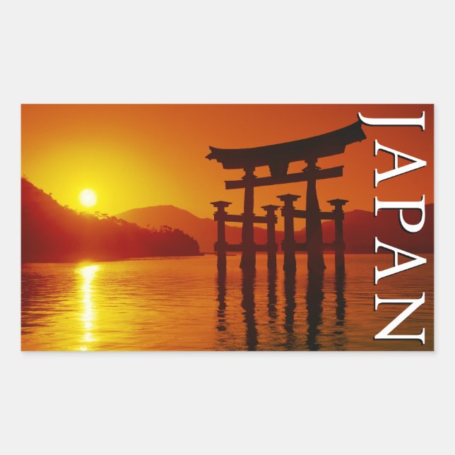 O-Torii Gate, Itsukushima Shrine | Miyajima, Japan Rectangular Sticker (Front)