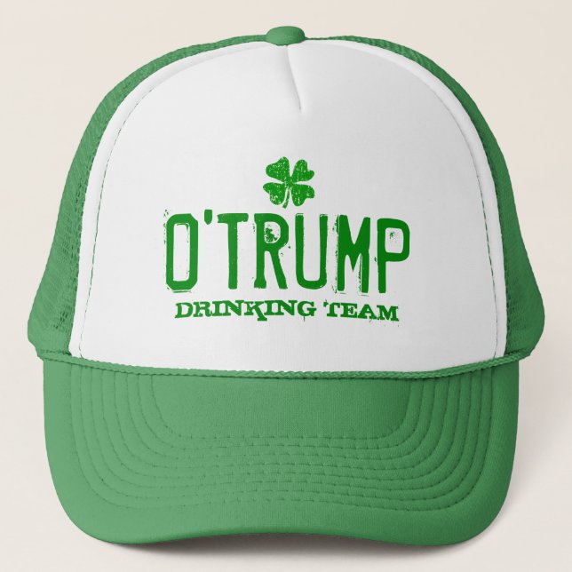 O Trump Drinking Team funny St Patricks Day hats (Front)