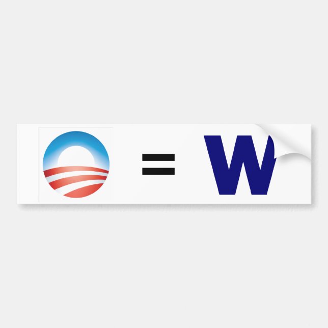 O = W BUMPER STICKER (Front)