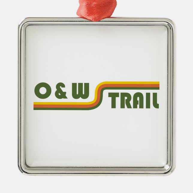 O&W Rail Trail Metal Ornament (Front)