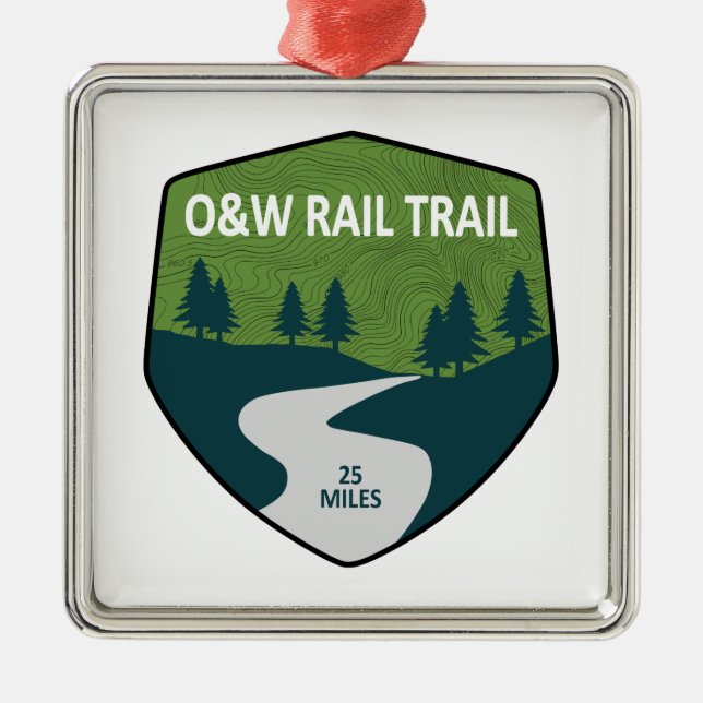 O&W Rail Trail Metal Ornament (Front)