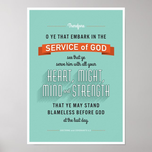 O Ye That Embark. LDS print on poster paper. (Front)