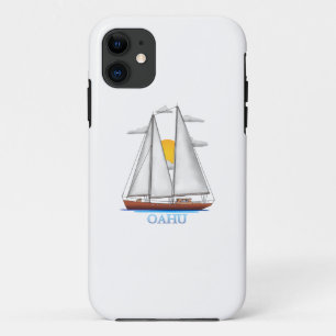Oahu Coastal Nautical Sailing Sailor iPhone 11 Case