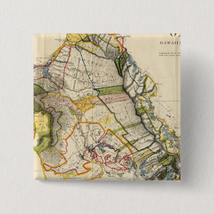 Oahu, Hawaii 15 Cm Square Badge