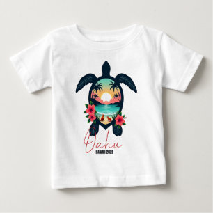 Oahu Hawaii 2025 Turtle Family Summer Vacation Baby T-Shirt