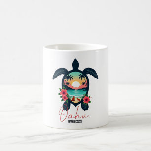 Oahu Hawaii 2025 Turtle Family Summer Vacation Coffee Mug