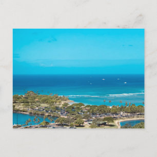 Oahu Hawaii Aerial Photography Postcard