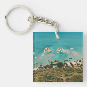 Oahu Hawaii Island Travel Souvenir Key Ring