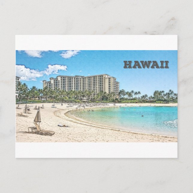 Oahu, Hawaii Postcard (Front)