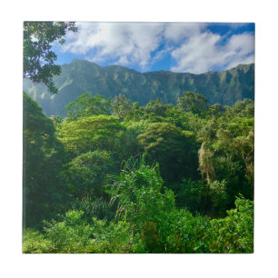 Oahu, Hawaii Rainforest Ceramic Tile