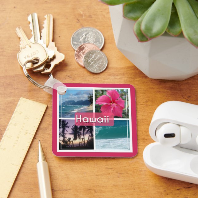 Oahu, Hawaii Seascape Key Ring (Desk)