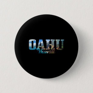 Oahu Hawaii Surfer Gift Souvenir 6 Cm Round Badge