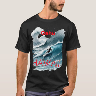 Oahu Hawaii Surfing Wave T-Shirt