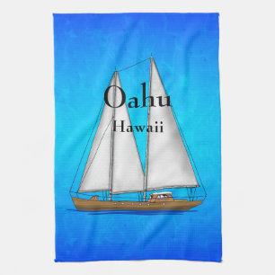 Oahu Hawaii Tea Towel