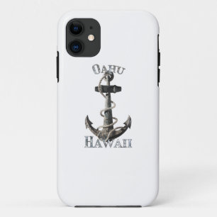 Oahu Hawaii Vacation Nautical Anchor Sailing iPhone 11 Case