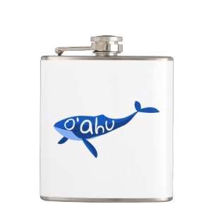 O'ahu Hawaii Whale Hip Flask
