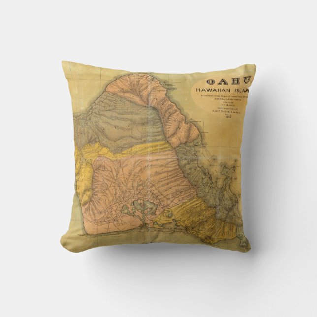 Oahu, Hawaiian Islands Cushion (Front)