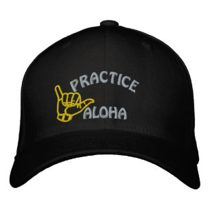 Oahu Practice Aloha Shaka (Hang loose) Embroidered Hat