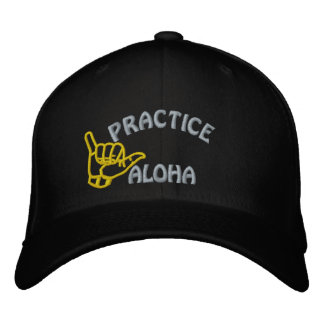 Oahu Practice Aloha Shaka (Hang loose) Embroidered Hat