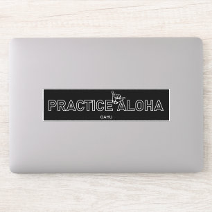 Oahu - Practice Aloha Shaka (Hang loose) Sticker