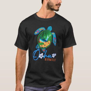 Oahu Sea Turtle Hawaiian Matching Vacation Family T-Shirt