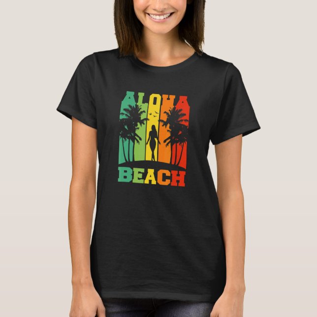 Oahu Tropical Island Maui Beach Party Hawaii T-Shirt (Front)