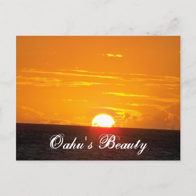 Oahu's Beauty Postcard (Front)