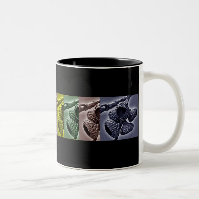 Oak Acorn Caps Two-Tone Coffee Mug (Right)