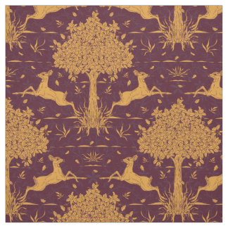 Oak and Deer Autumn Fabric