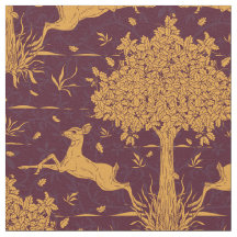 Oak and Deer Autumn Fabric