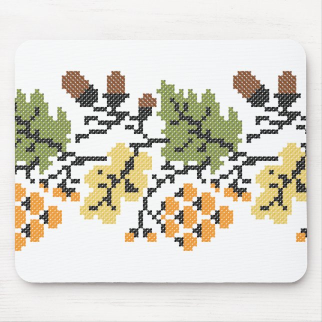 Oak autumnal background mouse pad (Front)
