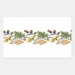 Oak autumnal background rectangular sticker