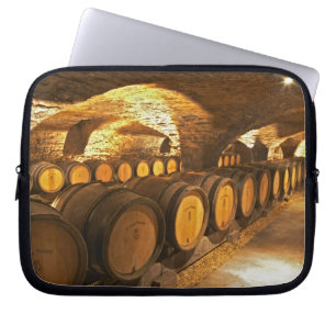 Oak barrles in the cellar at Domaine Comte Laptop Sleeve