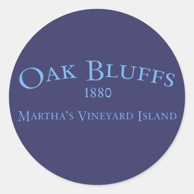 Oak Bluffs Incorporated 1880 Sticker (Front)