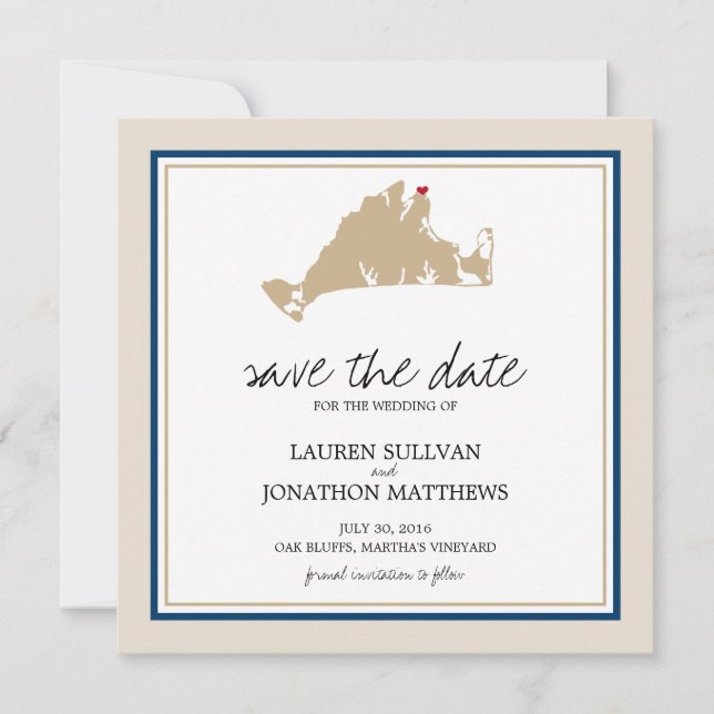 Oak Bluffs Martha's Vineyard | Save the Date (Front)