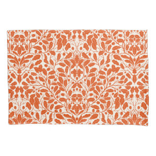 Oak branches and leaves, damask pattern in dark or pillowcase