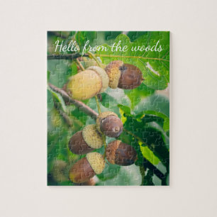Oak branches with acorns jigsaw puzzle