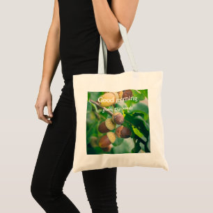 Oak branches with acorns tote bag