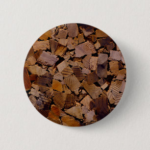 Oak, cedar, maple, pine, wood pattern 6 cm round badge