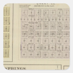 Oak City, Shockeyville, Cale, Kansas Square Sticker