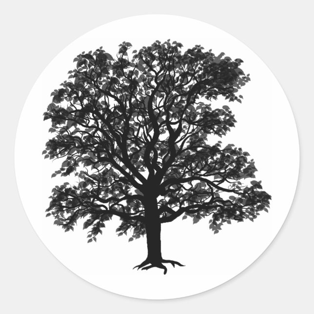 Oak Classic Round Sticker (Front)
