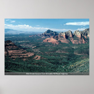 Oak Creek Canyon from Schnebly Hill Road, highway Poster