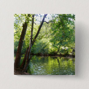 Oak Creek I in Sedona Arizona Nature Photography 15 Cm Square Badge