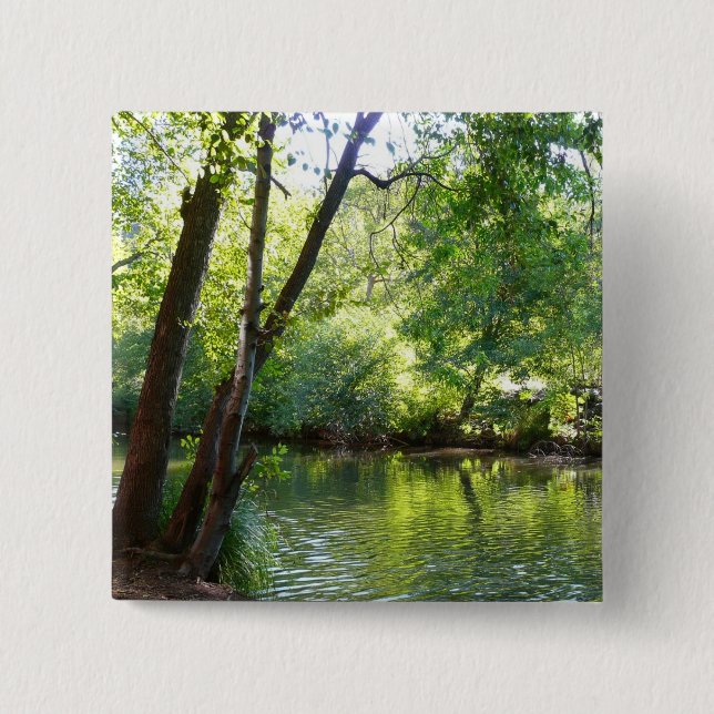 Oak Creek I in Sedona Arizona Nature Photography 15 Cm Square Badge (Front)