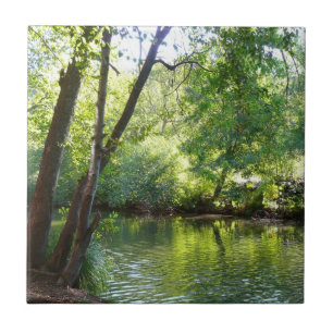 Oak Creek I in Sedona Arizona Nature Photography Ceramic Tile